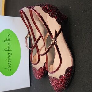 Red sparkly dress shoes